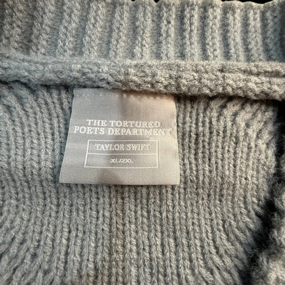 Taylor Swift The Tortured Poets Department cardigan size XL/2XL - Picture 6 of 9